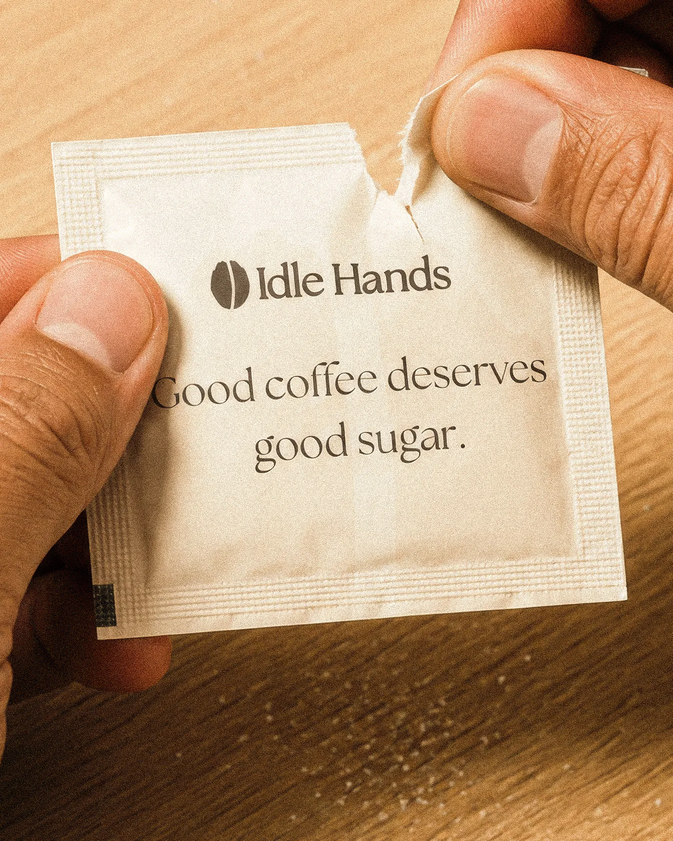 Idle Hands sugar sachet