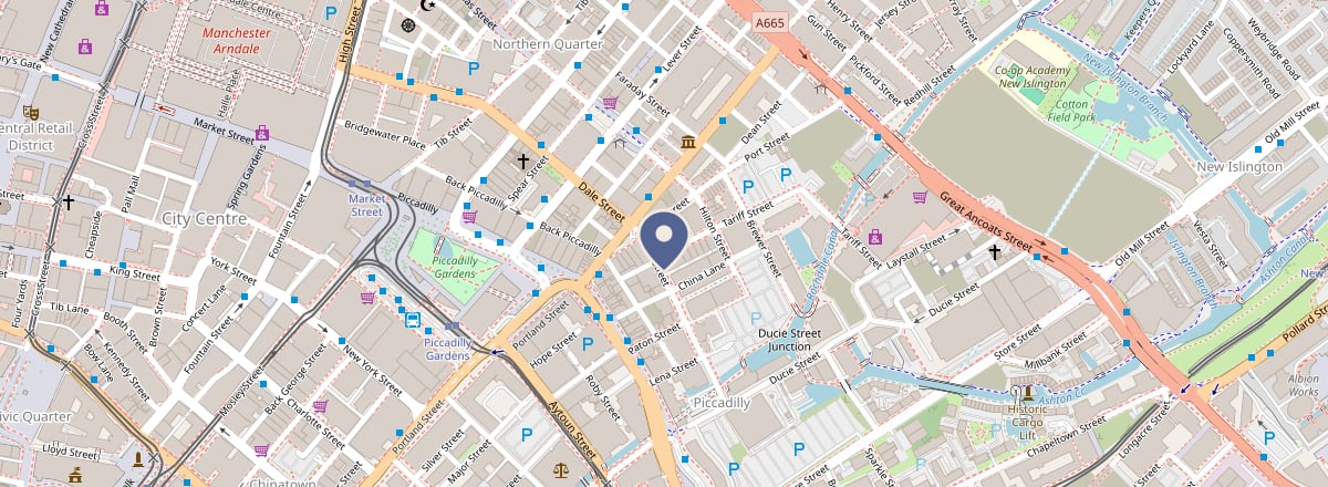 Map to Idle Hands, Dale House, 35 Dale Street, Manchester M1 2HF